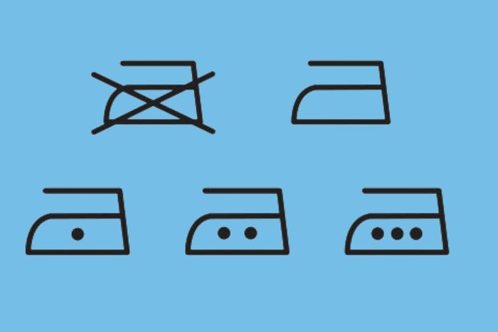 Позначення на етикетках по прасуванню одягу