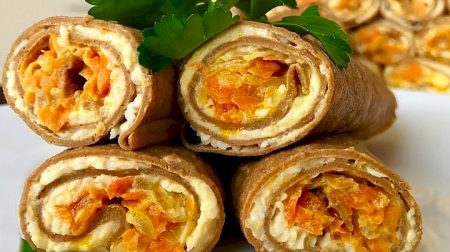 трубочки з печінки з начинкою
